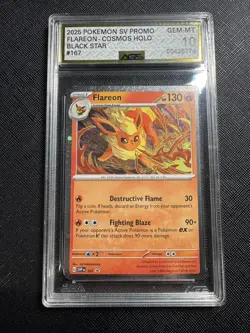 Flareon (Cosmos Holo) 167 Holo Promo Scarlet & Violet Promo Pokemon AGS 10 - Image 1