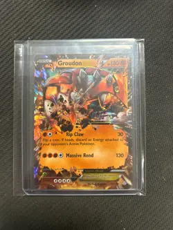 Groudon Ex 85/160 Ultra Rare Pokemon Primal Clash Card Heavily Played 0910 #109 - Image 1