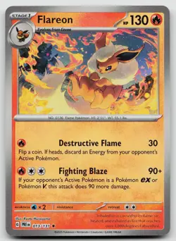 NM Flareon (Poke Ball Pattern) 013/131 Holo Rare Prismatic Evolutions Pokemon - Image 1