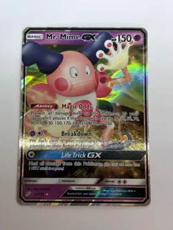 Pokemon TCG Sun & Moon Team Up Mr. Mime GX 67/181 Ultra Rare Holo NM/Mint - Image 1
