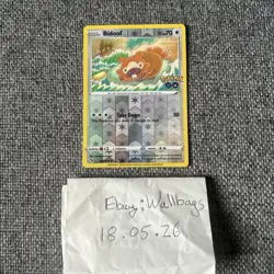 Bidoof Rare (Peelable Ditto) 059/078 Common Pokemon GO NM 059/078 - Image 1