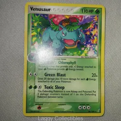 Pokemon Crystal Guardians 28/100 Venusaur - Regular Rare - Damaged - Image 3