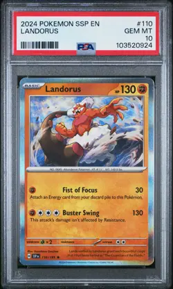 2024 POKEMON SSP EN #110 LANDORUS PSA 10 SURGING SPARKS POP 3 - Image 2