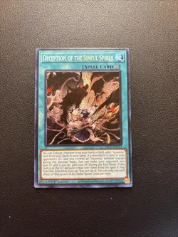 * DECEPTION OF THE SINFUL SPOILS * PRISMATIC SECRET RARE MP25-EN113 YUGIOH - A6 - Image 1