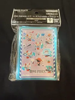 Bandai One Piece Card Game Yamato Premium Card Sleeves 70ct Standard Clear Blue - Image 1