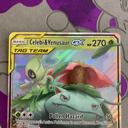 Pokemon TCG Celebi & Venusaur GX Holo Ultra Rare Card Team Up 1/181 NM/M - Image 2