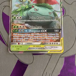 Pokemon TCG Celebi & Venusaur GX Holo Ultra Rare Card Team Up 1/181 NM/M - Image 3