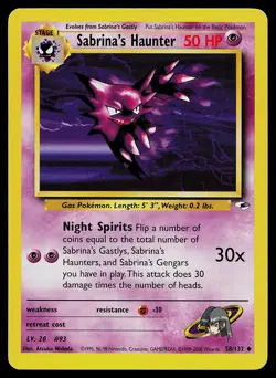 Pokemon Card - Sabrina's Haunter Gym Heroes 58/132 Uncommon - Image 1