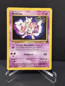 Mewtwo Black Star Promo 3 WOTC 1999 Movie Collectible Card MP - Image 1