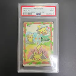 PSA 9 Pokemon Sealdass Pikachu 1998 Collection Card Japanese - Image 1
