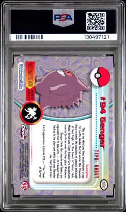 PSA 10 Topps Chrome Pokemon T.V 94 Gengar Graded Pokemon Card - Image 2