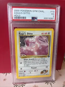 2000 POKEMON GYM CHALLENGE HOLO #10 KOGA'S DITTO PSA 3 - Image 1