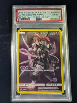 Pokemon 2019 TCG Black Star Promo Armored Mewtwo Holo Card SM228 - Image 1