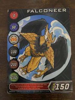 Bakugan FALCONEER - HSP 150 - Metal Character Gate Card 2006 BA087a-CC-SM-B - Image 1