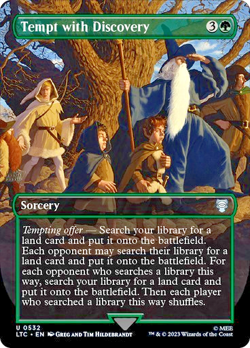 MTG - Tempt with Discovery - Silver Foil - Hildebrandt Art - Lord of the Rings - Image 1