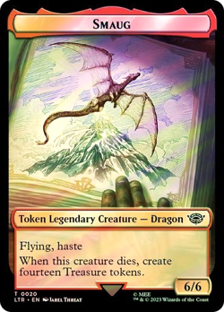 MTG - Smaug / Food Token (v2) - Surge Foil - Lord of the Rings - Magic - Image 1