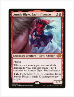 1x Auntie Blyte, Bad Influence, Jumpstart 2022, Magic MTG NM - Image 1