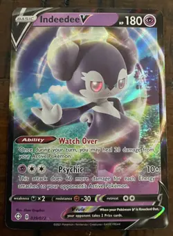 Pokemon TCG Indeedee V Shining Fates 039/072 Holo Ultra Rare M/NM - Image 1