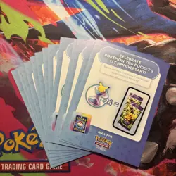 13 Pokemon TCG Pocket 1st Anniversary 24 Hourglass Code Card New & Unscratched - Image 1