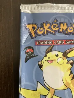Base Set 2 Empty Booster Pack Wrapper Raichu Rare Vintage Pokemon Wrapper-Only - Image 3