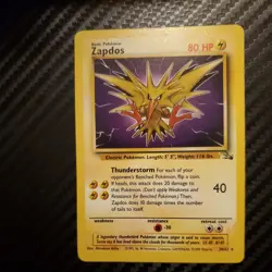Pokemon TCG - Zapdos 30/62 - Fossil Set Non-holo - Near Mint NM - Image 4