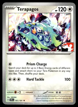 Terapagos Prize Pack Non Holo #161 2024 Scarlet & Violet Series - Surging Sparks - Image 1