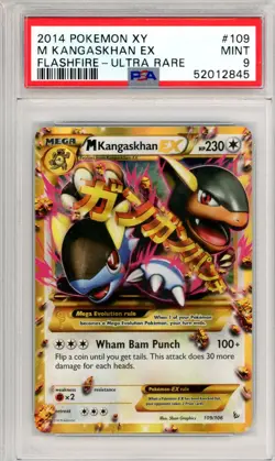 2014 Pokemon Xy Flashfire M Kangaskhan EX #109 Flashfire-Ultra Rare PSA 9 - Image 1