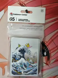 New - Sleeves - PokemonCenter - Great Wave Pikachu & Friends Lugia White - Image 1