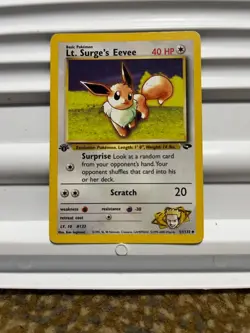 Lt. Surge's Eevee 51/132 - Gym Challenge 1st Edition Pokemon TCG NM - Image 1
