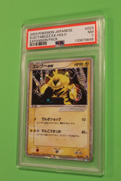 2003 POKEMON JAPANESE EXPANSION PACK ELECTABUZZ EX HOLO #23 PSA 7 - Image 1