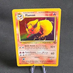 Pokemon Unlimited Flareon Jungle Holo Rare 3/64 English 1999 MP - Image 1