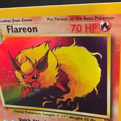 Pokemon Unlimited Flareon Jungle Holo Rare 3/64 English 1999 MP - Image 4