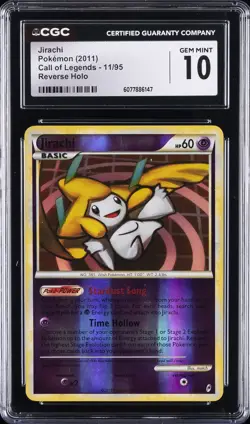 2011 POKEMON CALL OF LEGENDS, REVERSE HOLO #11/95 JIRACHI CGC 10 GEM MINT - Image 1
