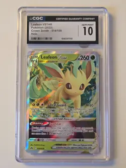 Pokemon Leafeon Vstar 014/159 - Crown Zenith - Holo - CGC 10 Gem Mint - Image 1