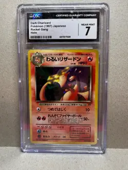 1997 Pokemon Dark Charizard Team Rocket Japanese Holo Rare #006 CGC 7 Near Mint - Image 1
