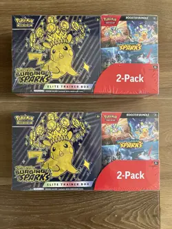 Pokemon Surging Sparks Elite Trainer Box/Booster Bundle Costco 2-Pack (Lot Of 2) - Image 1