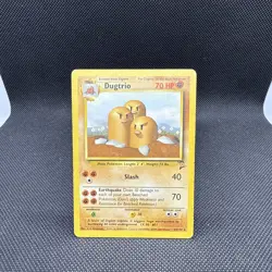 2000 Pokemon Classic - Base Set 2 Dugtrio #23 Heavy Play - Image 1