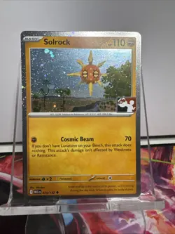 Solrock 075/132 Pokemon Play Stamp Prize Pack Series Cosmos Holo - NM - Image 1