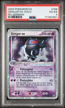 2004 Pokemon Feuerrot Blattgrun Gengar Ex PSA 4 Deutsch #108 - Image 2