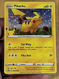 Pokemon TCG Pikachu Pokemon Promos SWSH039 Holo Promo Promo - Image 1