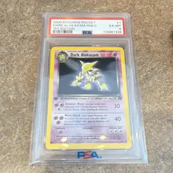 Wizards of the Coast 2000 Team Rocket Dark Alakazam Holo 1st Ed PSA 6 #1/82 - Image 1