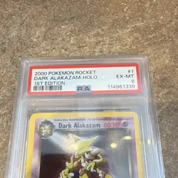 Wizards of the Coast 2000 Team Rocket Dark Alakazam Holo 1st Ed PSA 6 #1/82 - Image 4