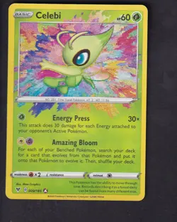 Celebi 009/185 Amazing Rare Vivid Voltage Pokemon Lightly Played - Image 1