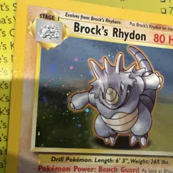 The Pokemon Company Brock's Rhydon Gym Heroes Holo ENG Unlimited 002/132 - Image 3