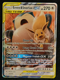 2019 Pokemon Team Up Eevee & Snorlax GX Tag Team #120/181 EX-NM - Image 1