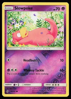 Slowpoke 48/145 Reverse Holo Common Guardians Rising Pokemon Card - Image 1