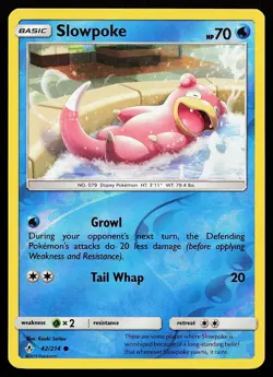 Slowpoke 42/214 Reverse Holo Common Unbroken Bonds Pokemon Card - Image 1