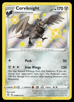 Corviknight SV089/SV122 Holo Shining Fates Shiny Vault Pokemon Card - Image 1