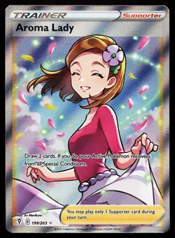 Aroma Lady 199/203 Ultra Rare Evolving Skies Pokemon Card - Image 1