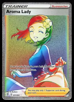 Aroma Lady 221/203 Rainbow Rare Evolving Skies Pokemon Card - Image 1